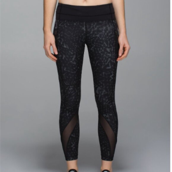 Lululemon Inspire Tight II *Full-On Luxtreme (Mesh) in Star Crushed Coal Black - Picture 1 of 11